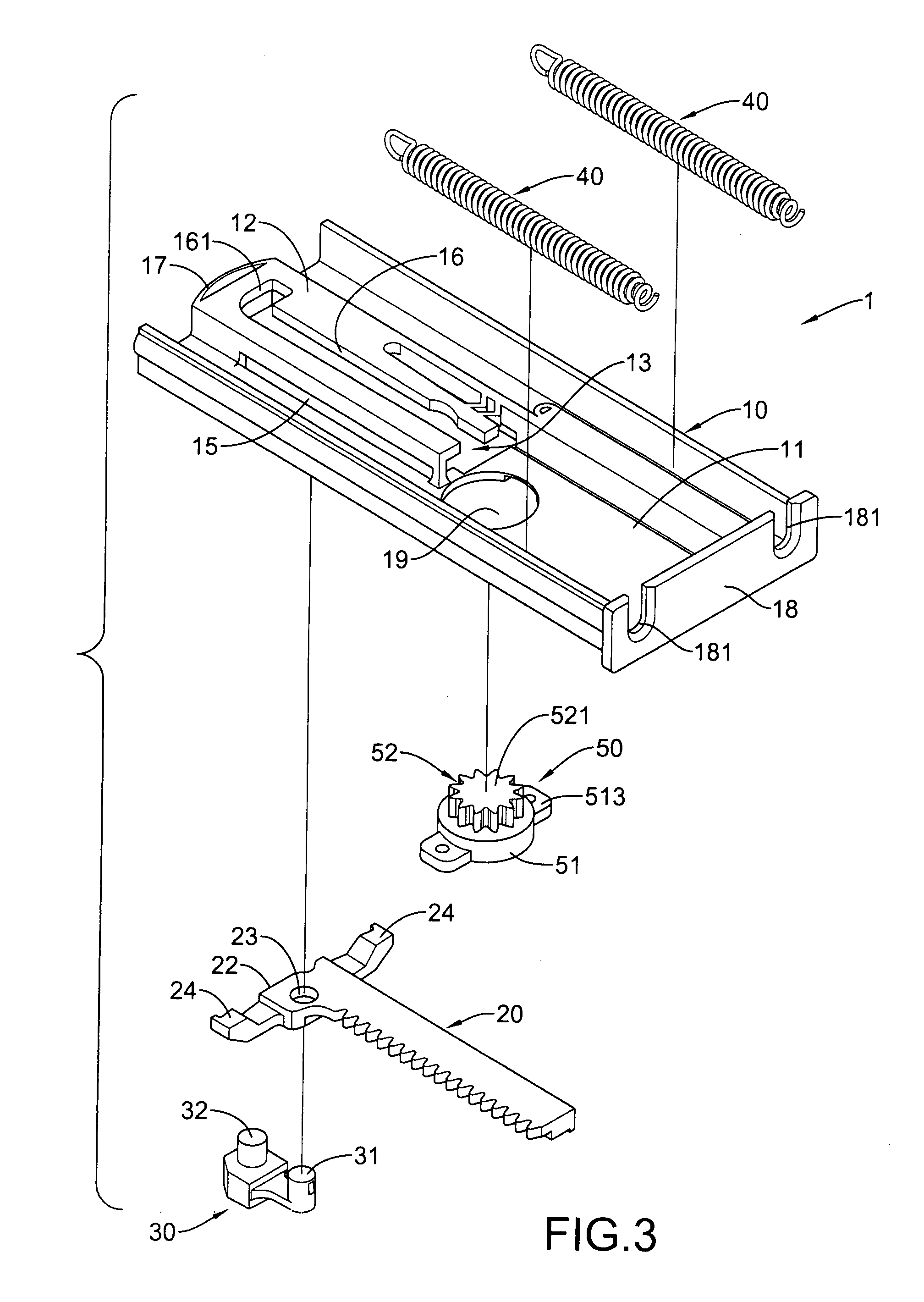 Auto-returning assembly with mechanical damper