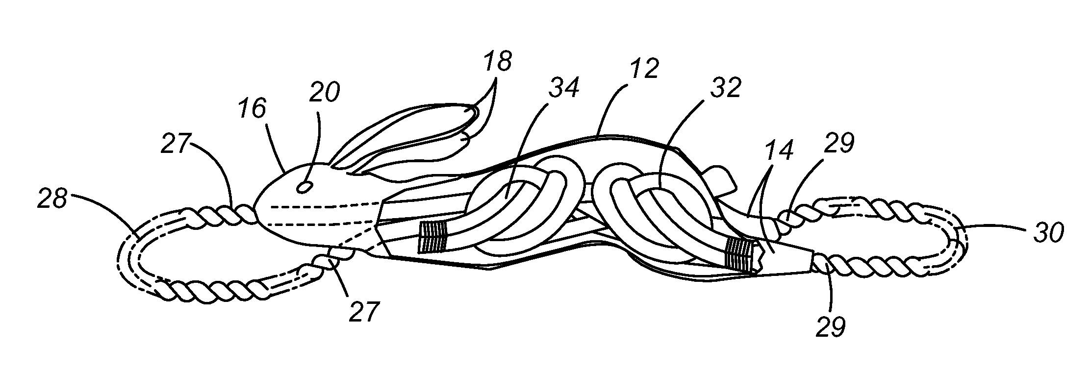 Pet toy with flexible body and rope support configurations