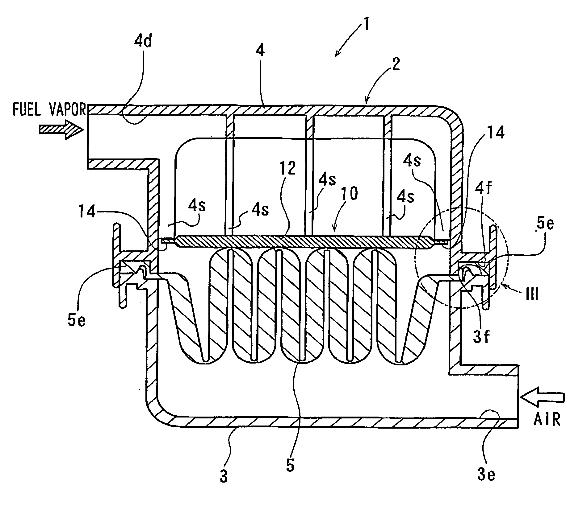 Fuel vapor adsorption filters