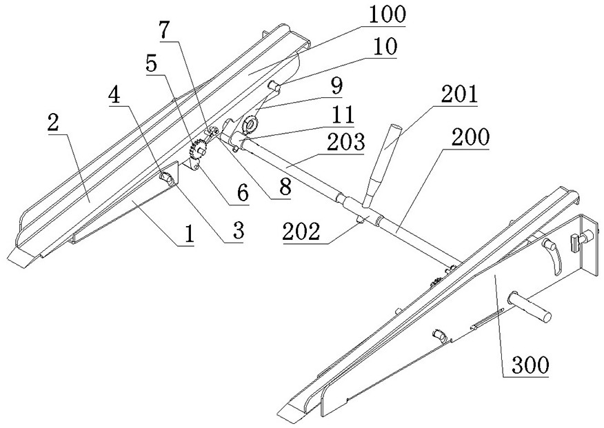 Outside-cabinet auxiliary guide rail device for floor type circuit breaker of switch cabinet