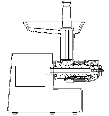 Plane squeezing type juicer