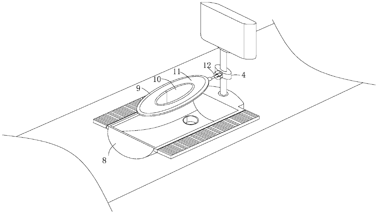 Foot supporting device for squatting pot