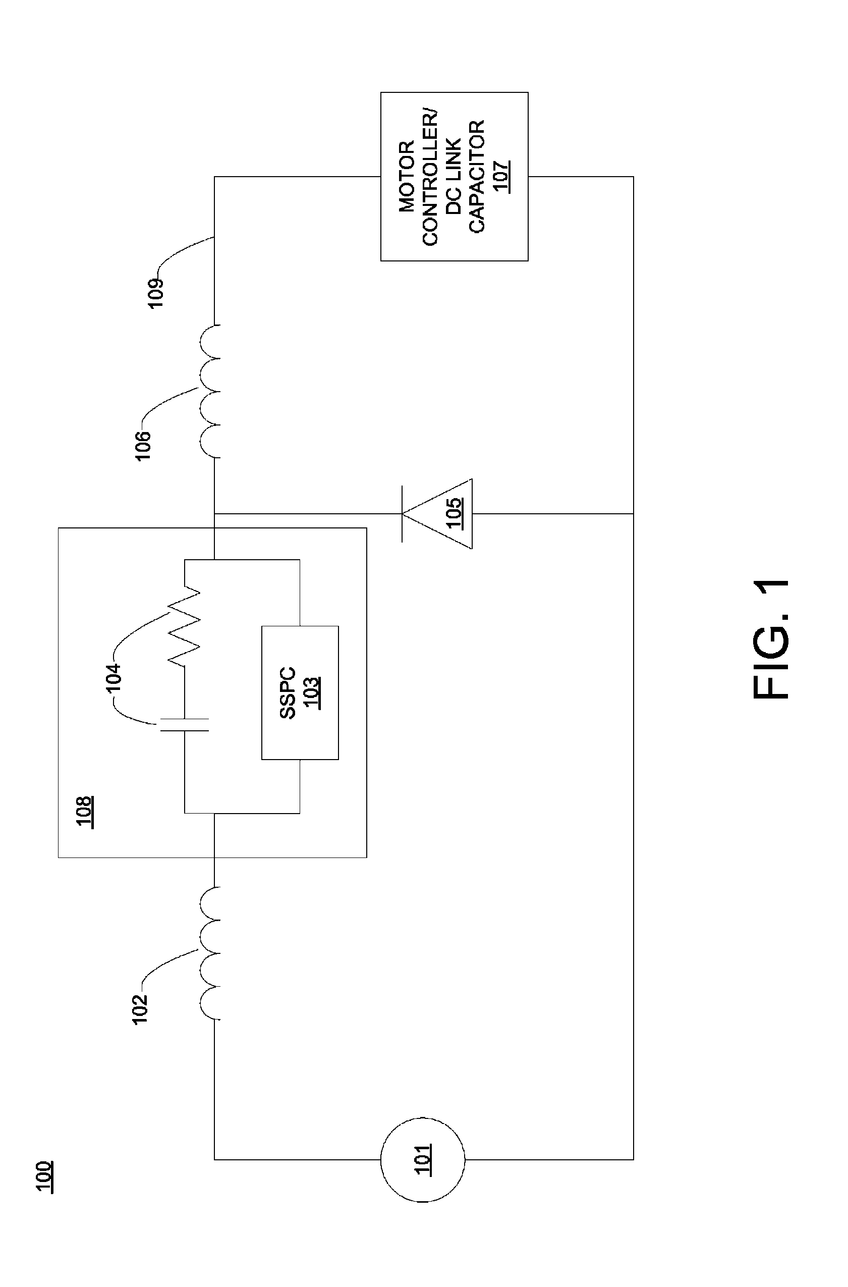 SSPC for soft start of DC link capacitor