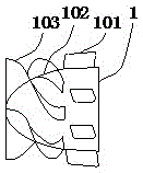 An axial feeding type integrated device for threshing and separating rice and wheat