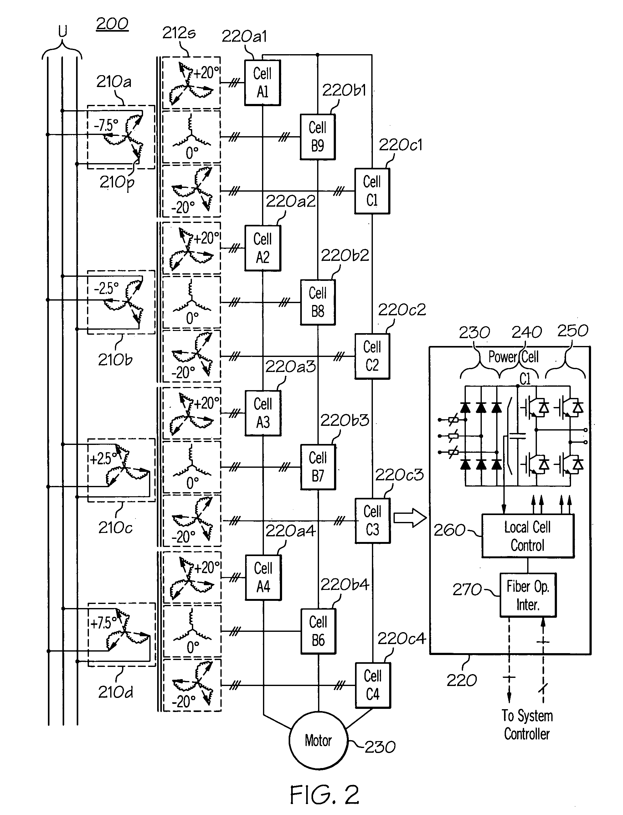 Modular multi-pulse transformer rectifier for use in symmetric Multi-level power converter