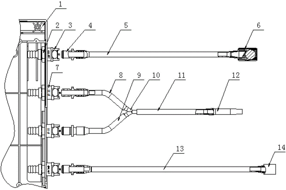 Quick-insertion type disposable gastric lavage tube and connecting structure thereof