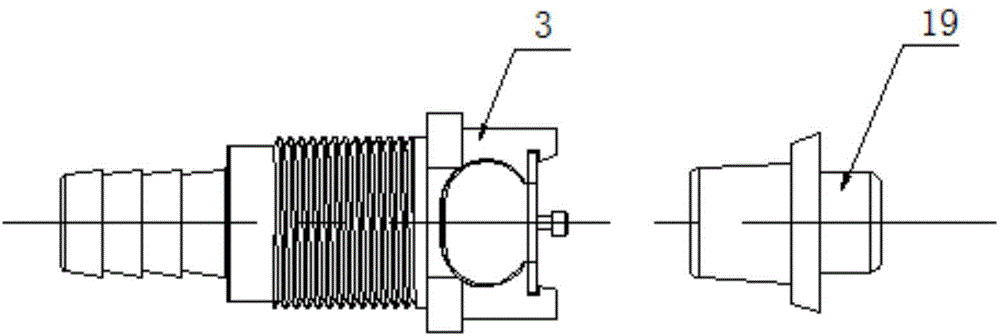 Quick-insertion type disposable gastric lavage tube and connecting structure thereof