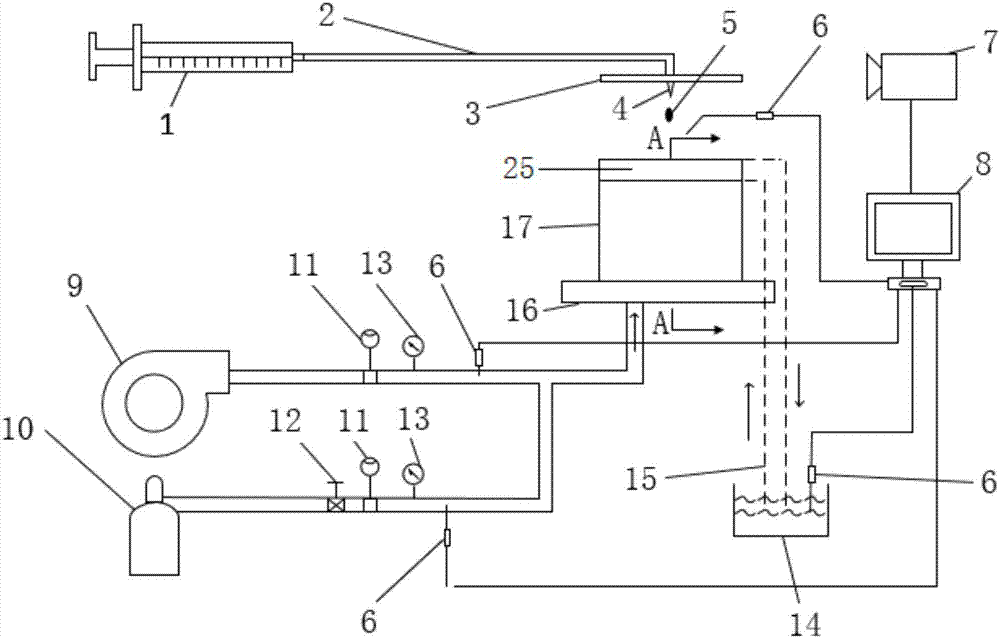 Fly dropping type single liquid droplet combustion system