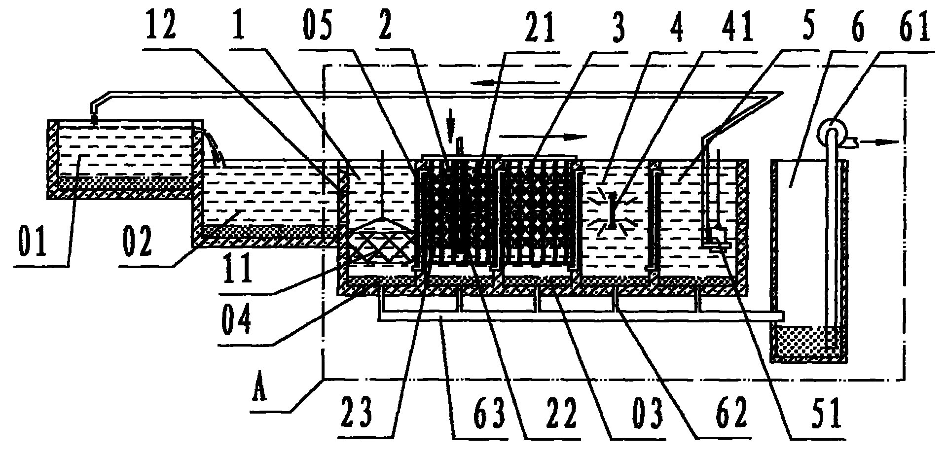 Microbial purifying ecological treatment system of landscape water body