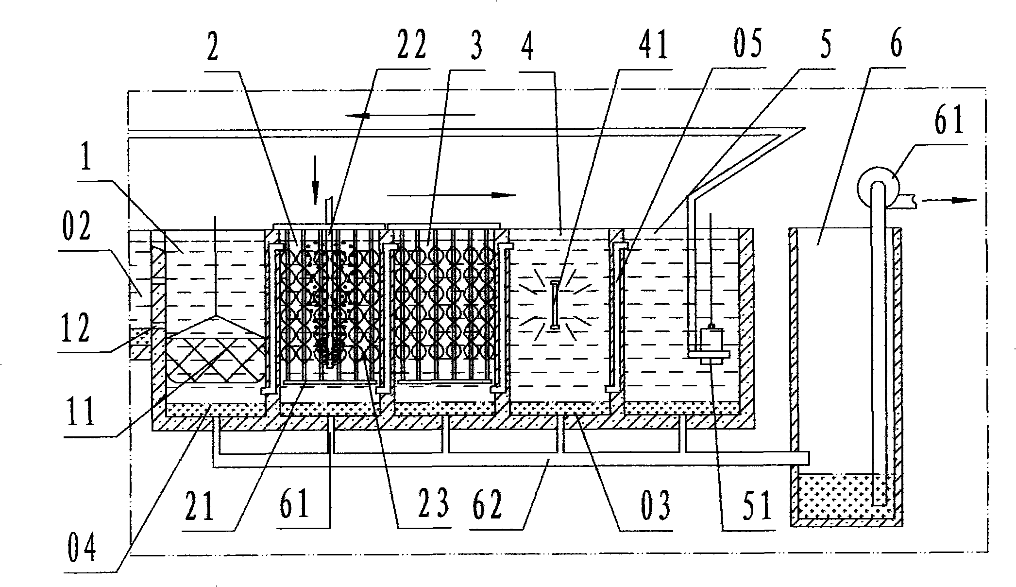 Microbial purifying ecological treatment system of landscape water body