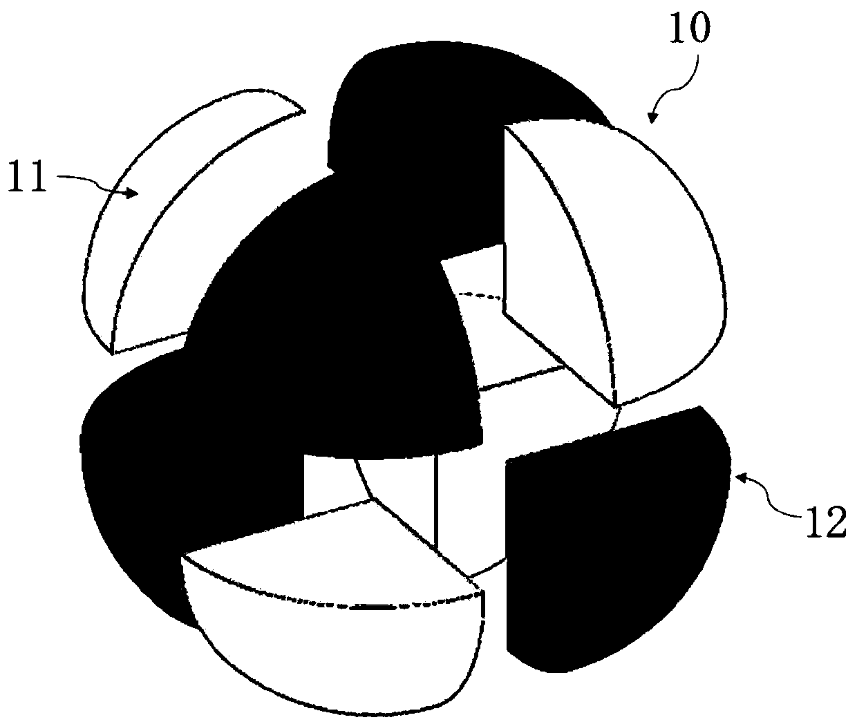 Multi-carrier light signal generation device and method based on doped whispering gallery ball