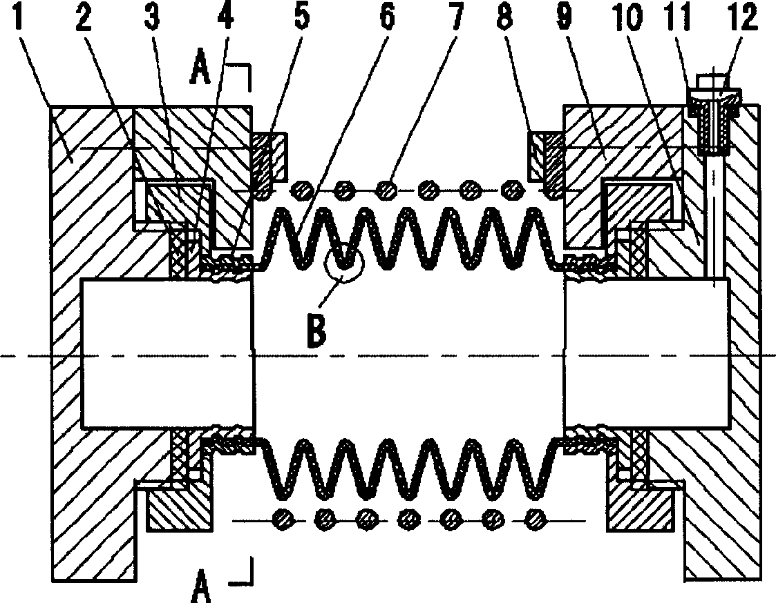 Flexible joint of helical spring type artificial muscle