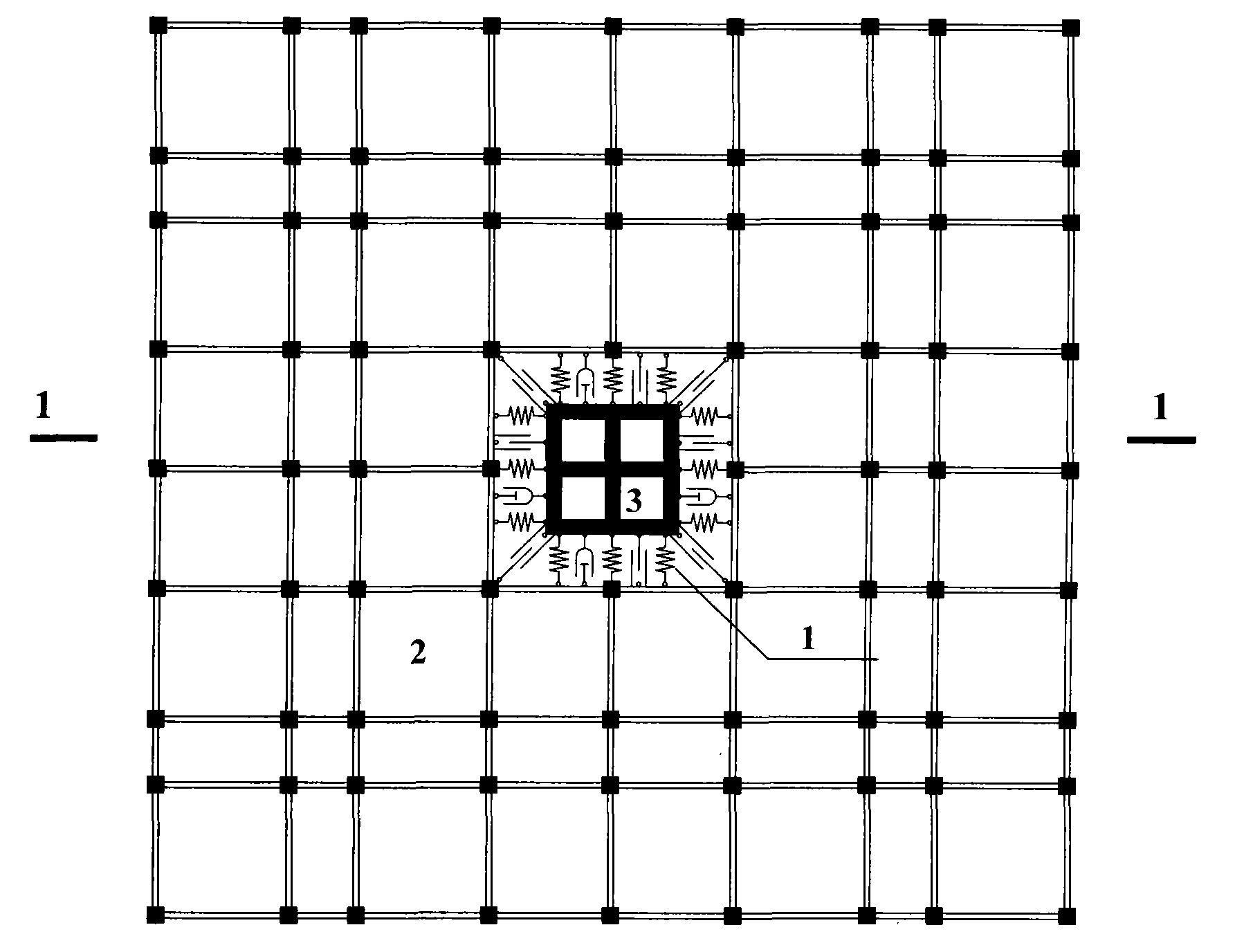 Structural horizontal or vertical and rotatable shock insulation, damping and energy consumption structural system