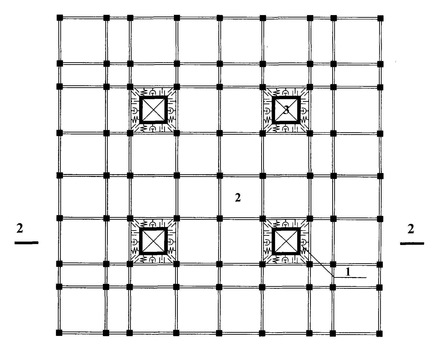 Structural horizontal or vertical and rotatable shock insulation, damping and energy consumption structural system