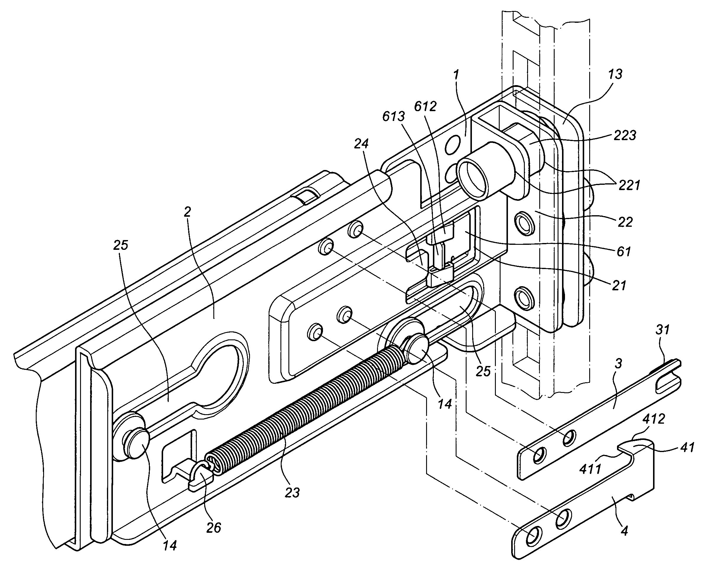 Slide mounting bracket structure