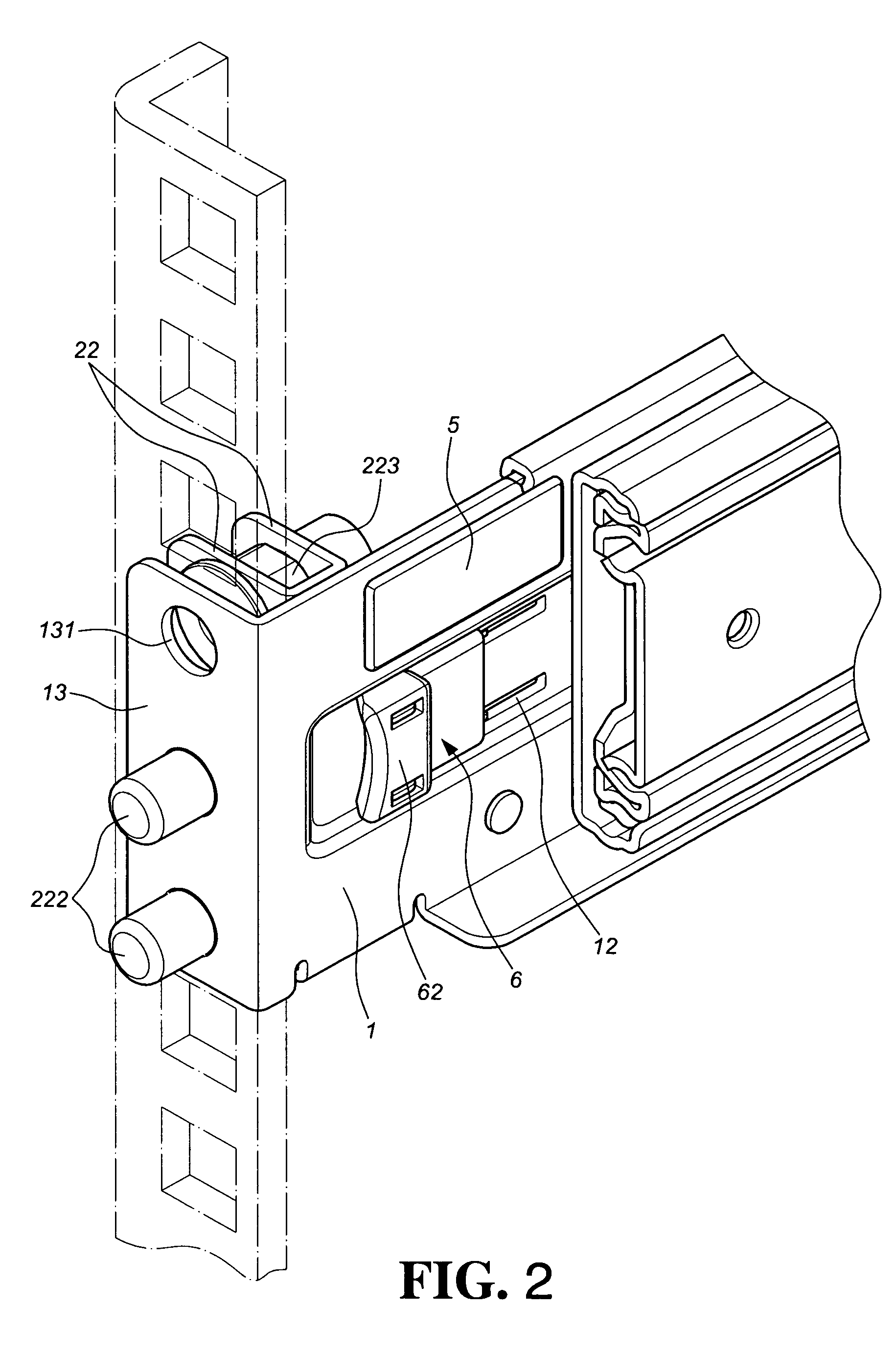 Slide mounting bracket structure