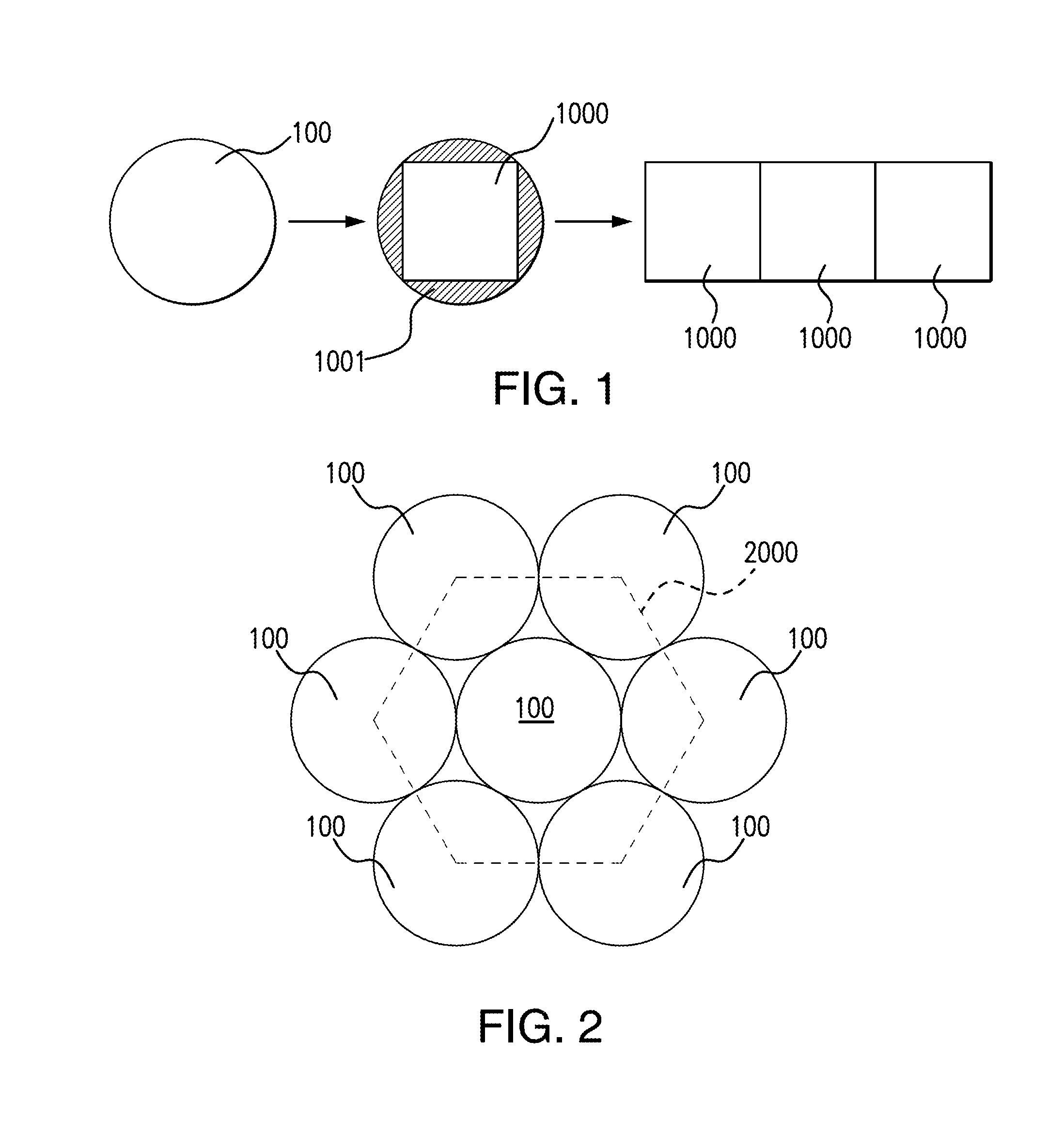 Solar cell assembly comprising solar cells shaped as a portion of a circle