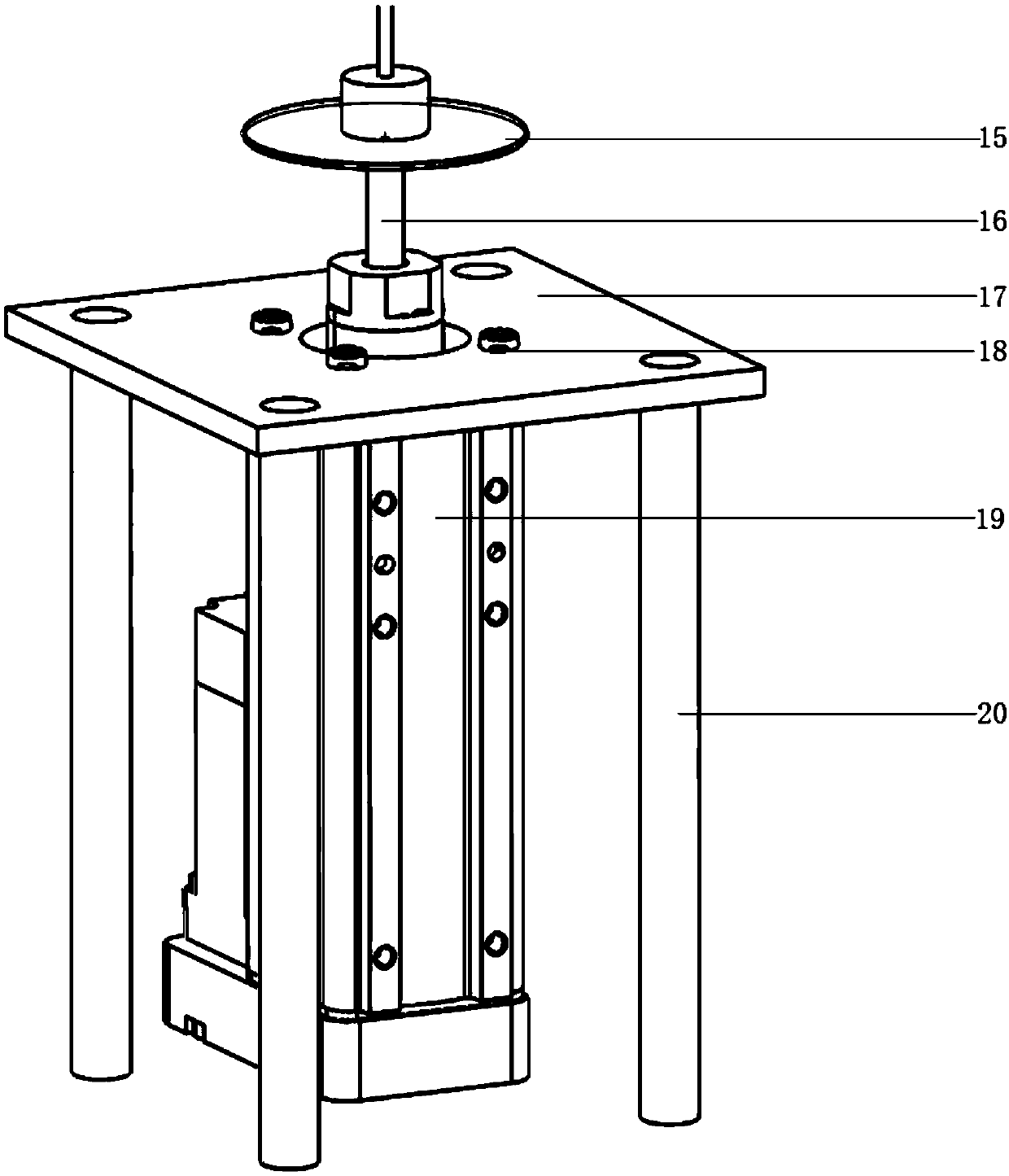 Multichannel high-speed rail overhead line system dropper fatigue test device