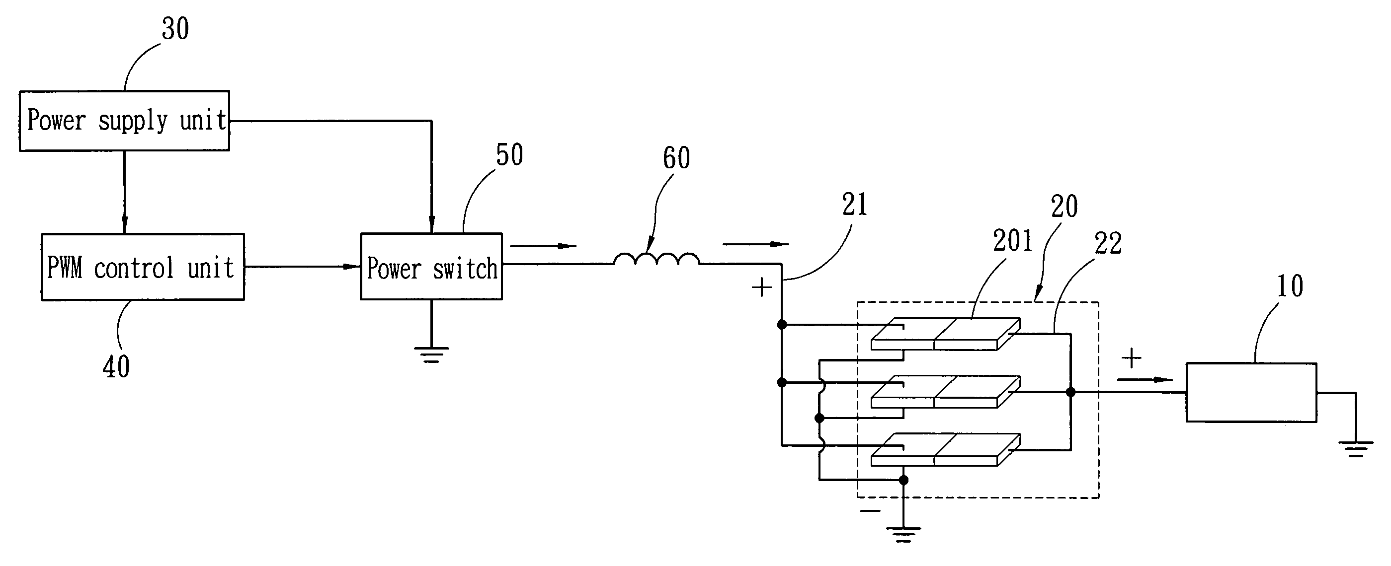 Piezoelectric power supply