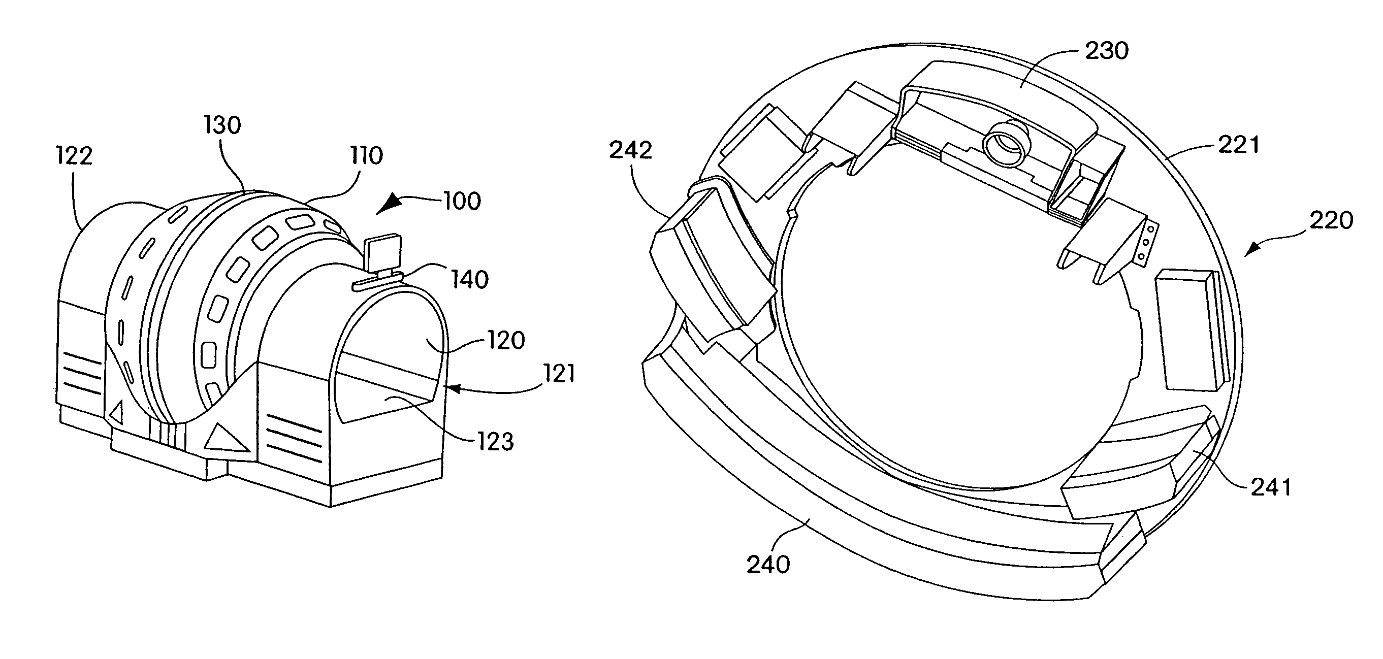 Folded array CT baggage scanner