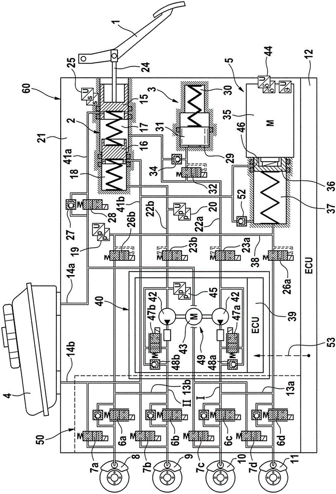 Brake system for a motor vehicle and method for operating the brake system