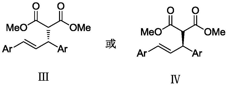 A kind of chiral (e)-2-(1,3-diarylallyl) dimethyl malonate compound and preparation method thereof