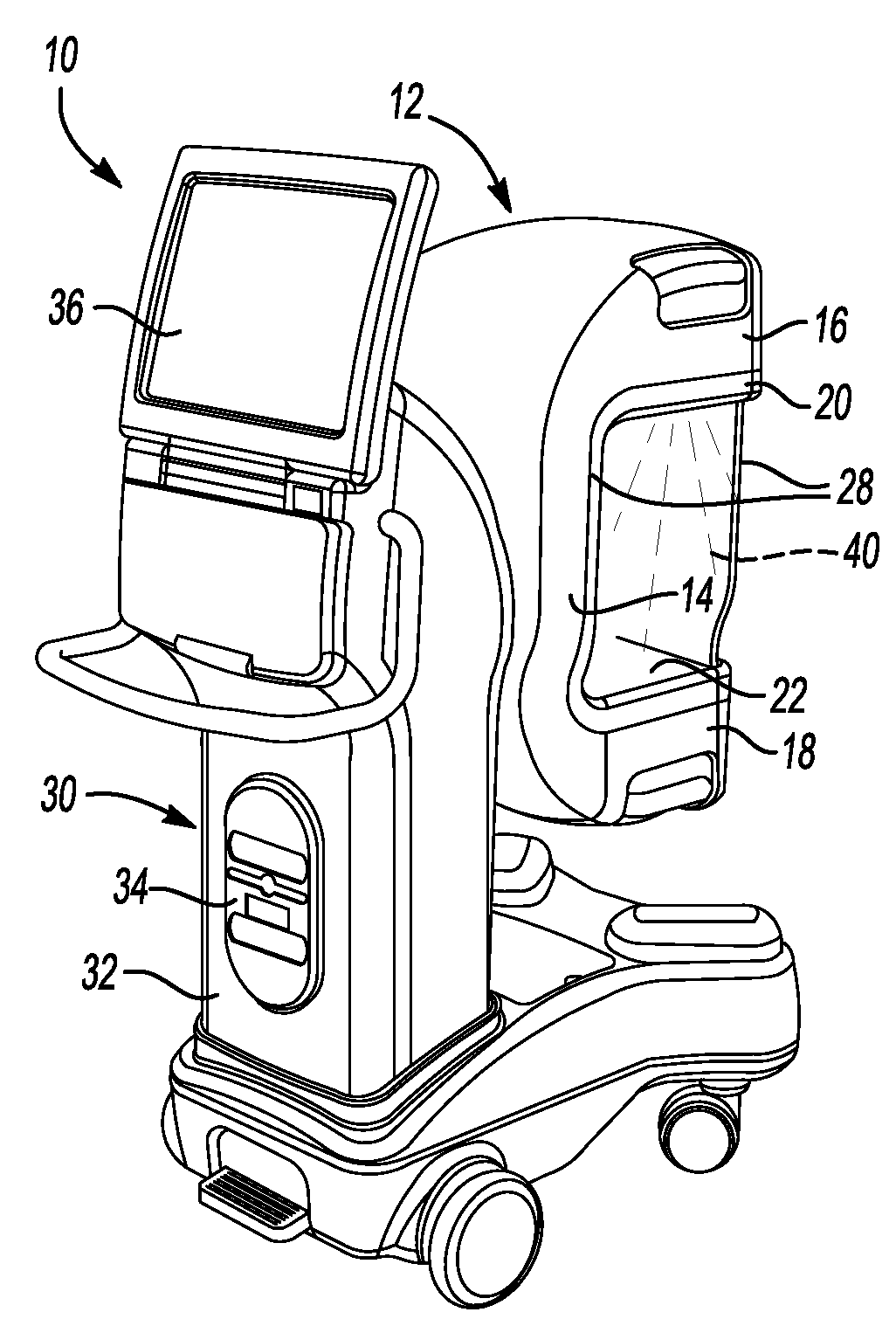 Self-shielded CT scanner