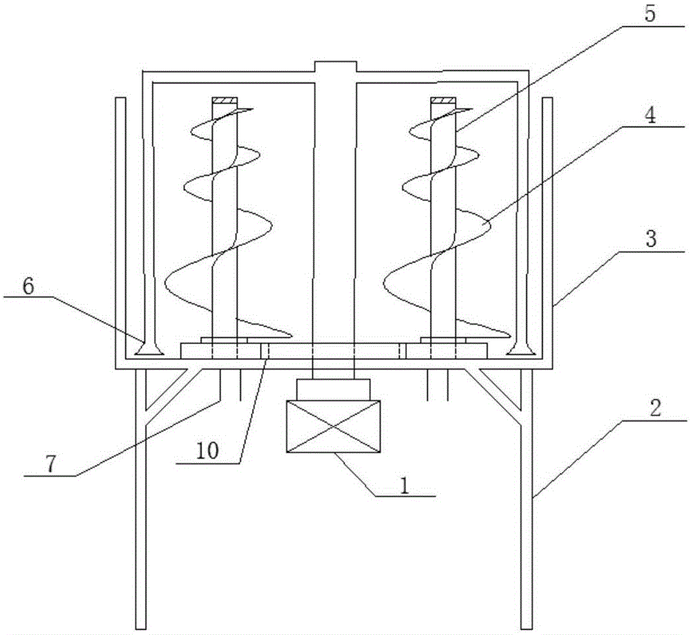 Screw type concrete stirrer