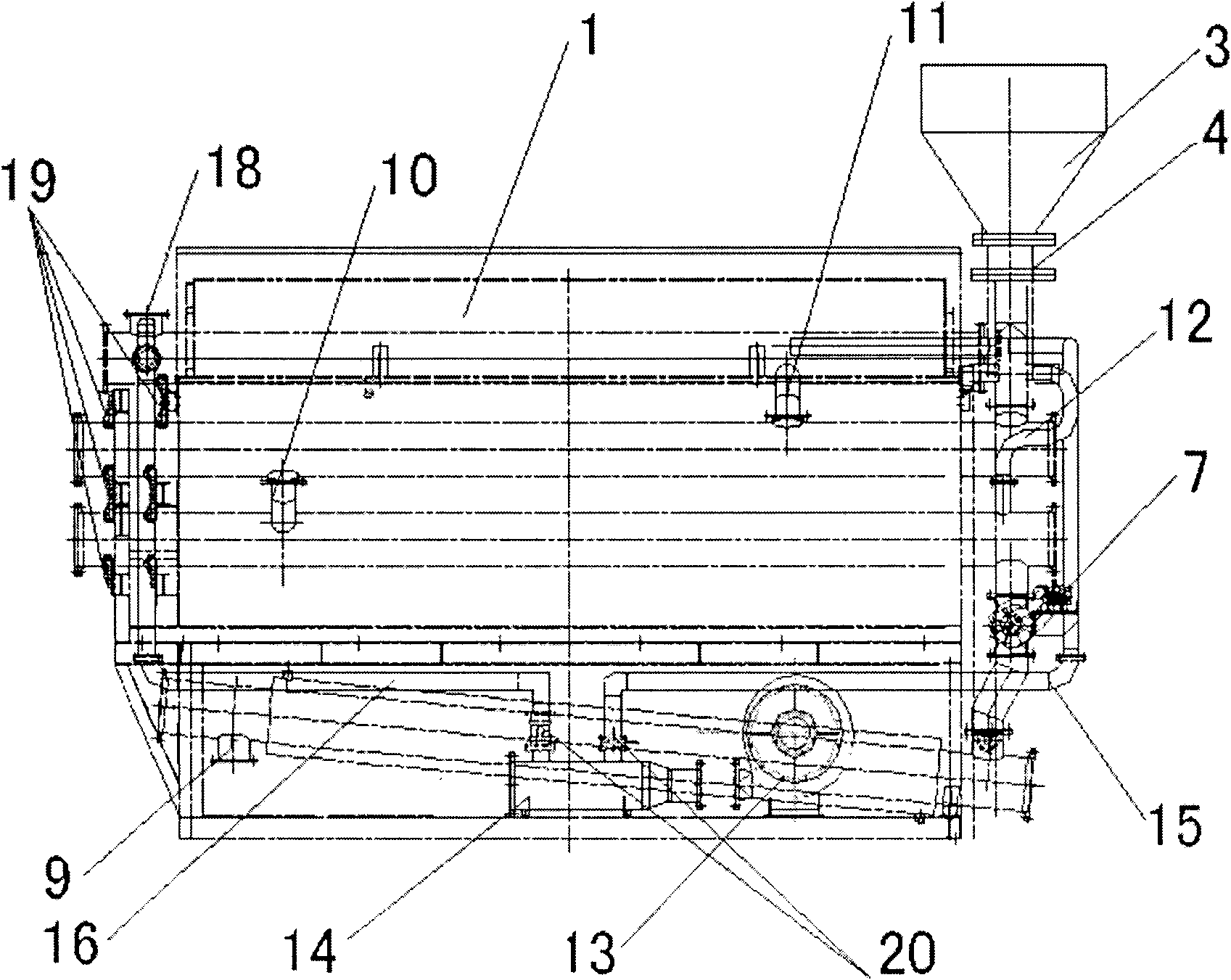 Equipment for carbonization treatment of sludge and its using method