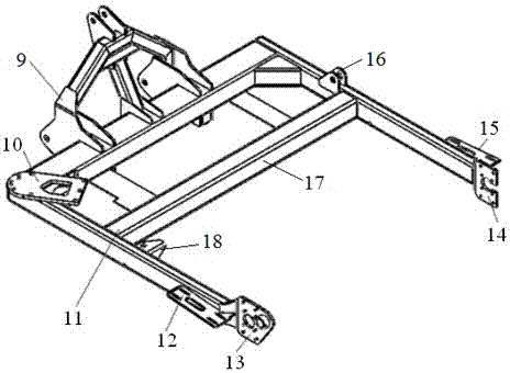 A hanging silage round bale wrapping machine