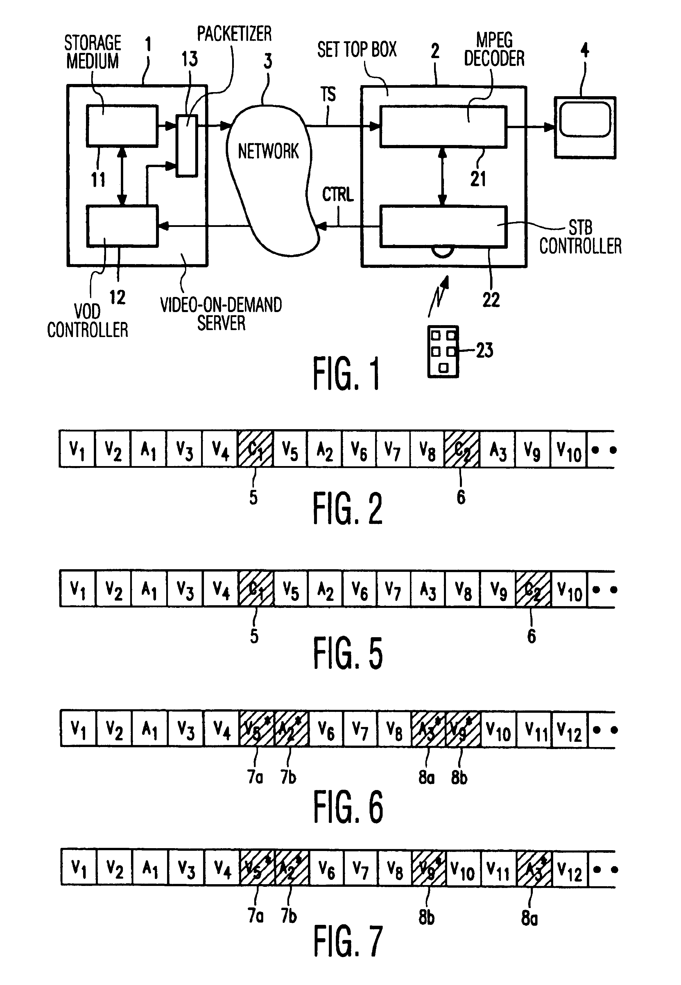 Method of transmitting and receiving compressed television signals