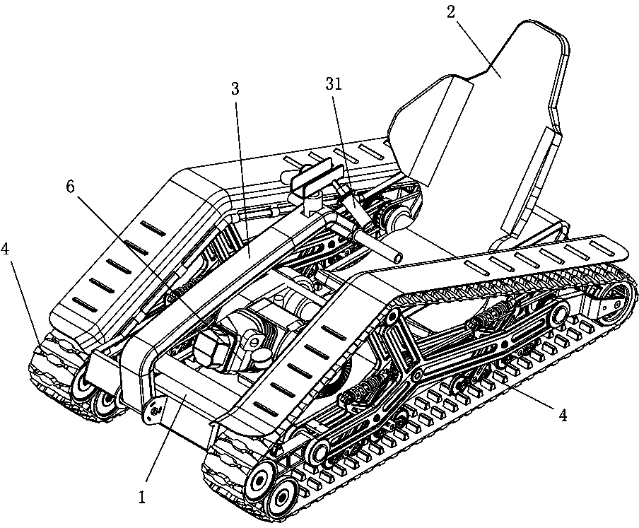 Single-person all-terrain crawler-type moving carrier