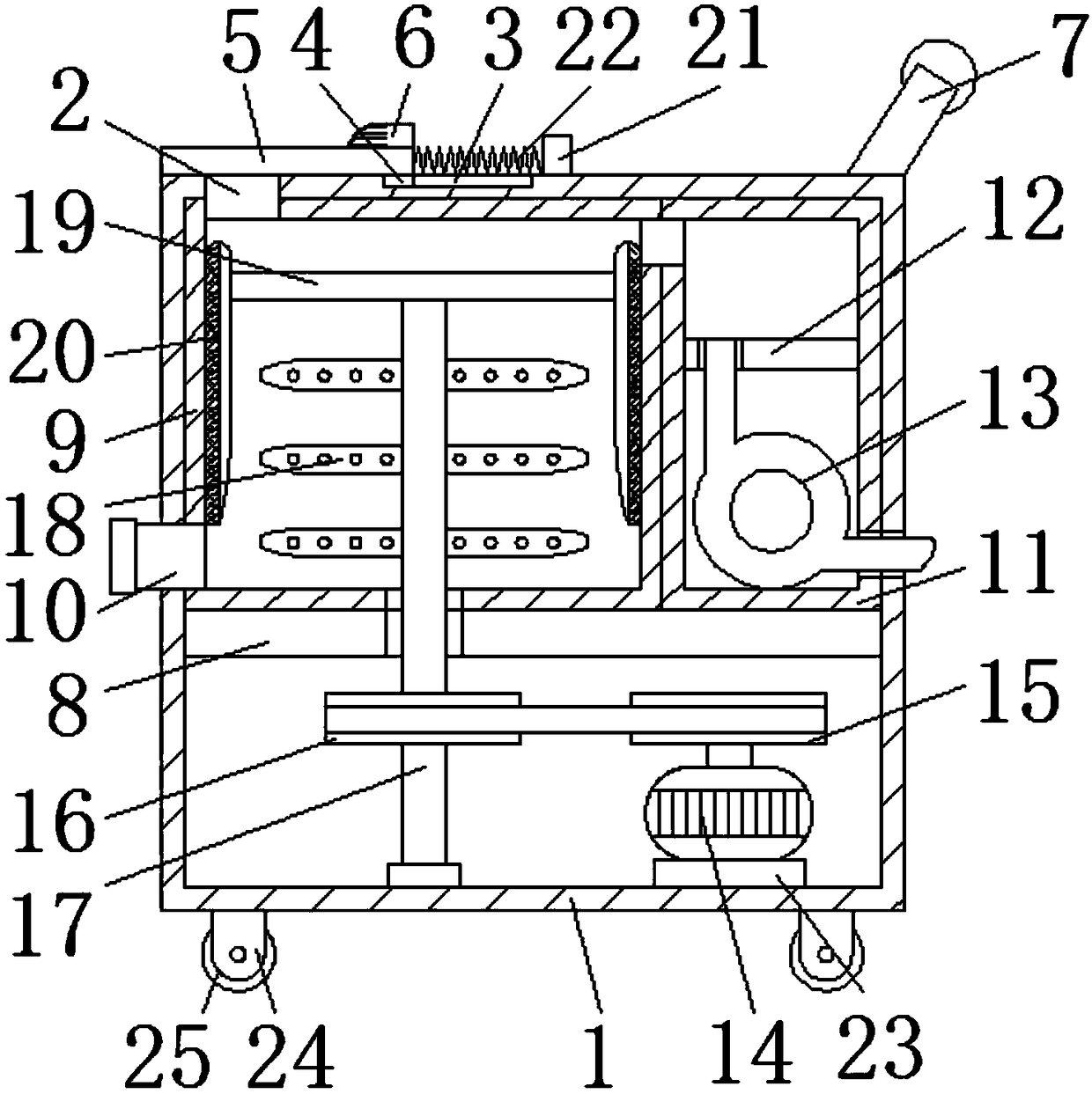 Pesticide mixing device convenient to clean