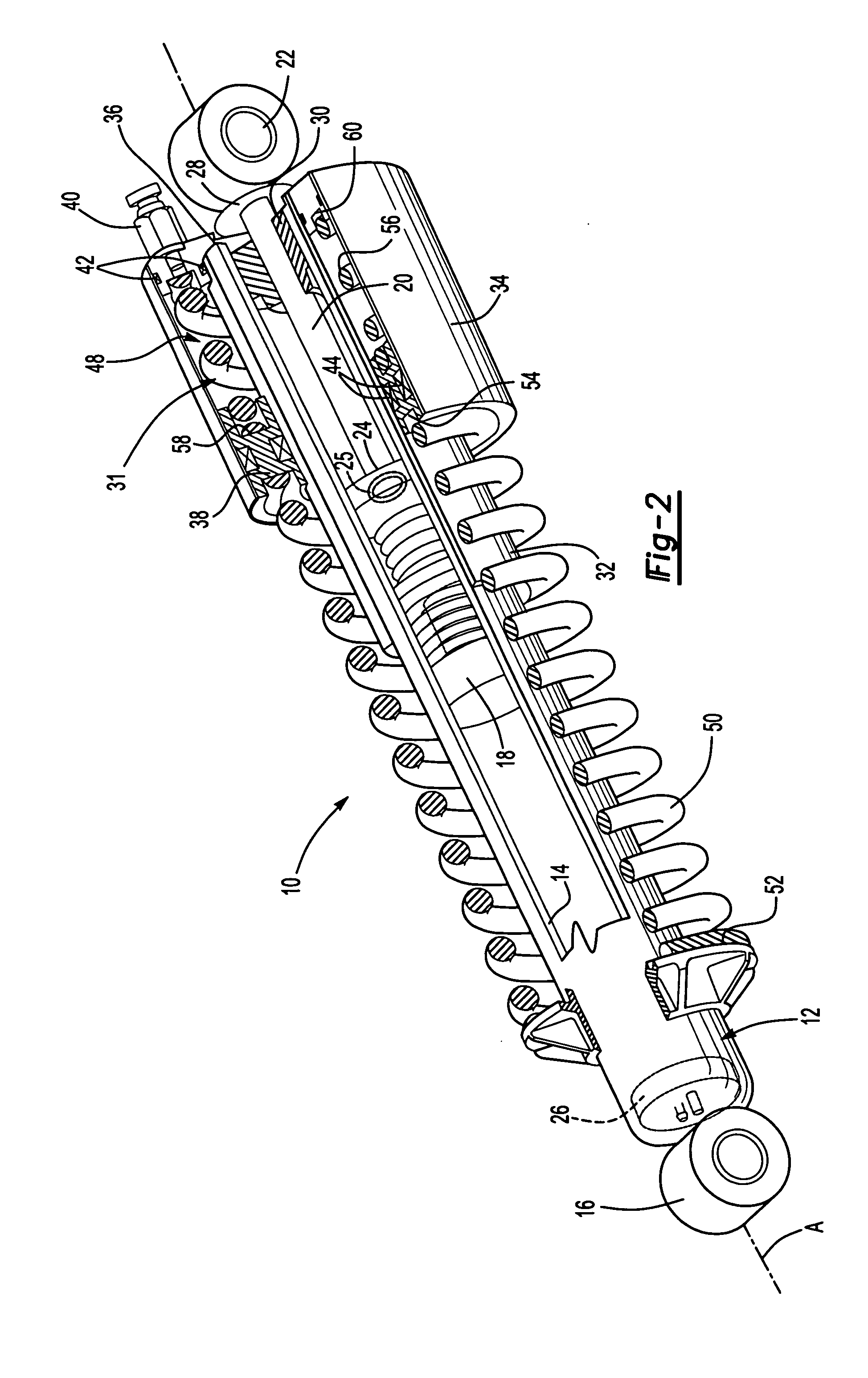 Dual spring rate preload module with air adjustment