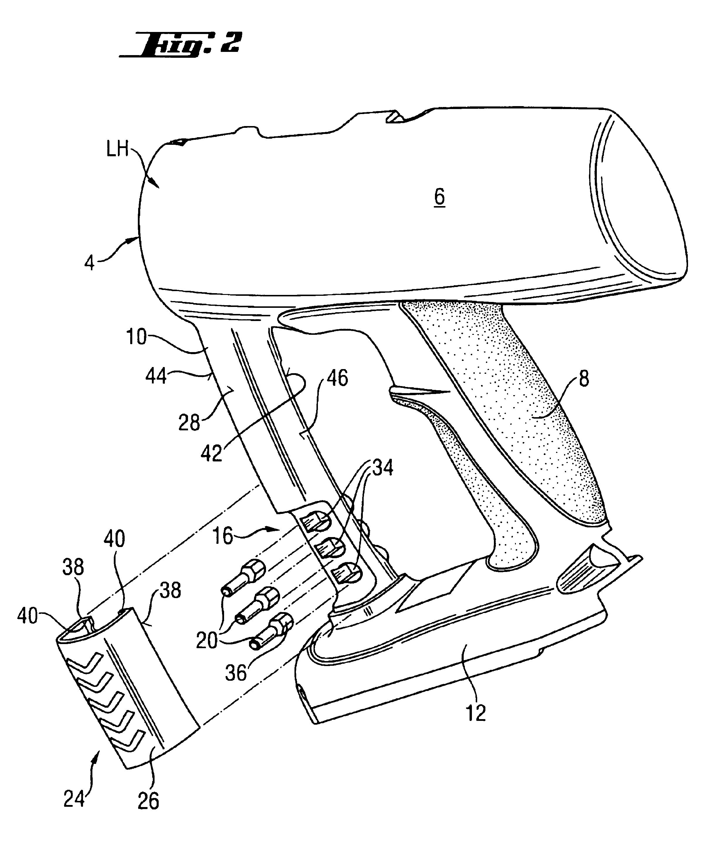 Hand tool with tool bit storage receptacle