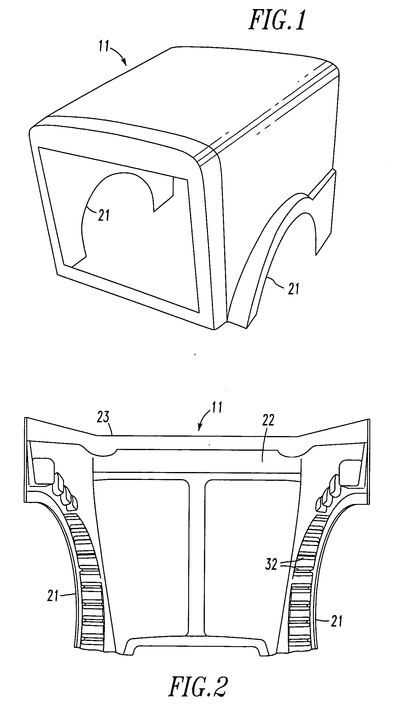 Fiberglass body with reinforcing member