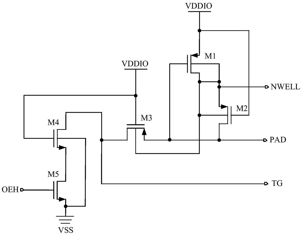 A kind of pull-up circuit for io circuit