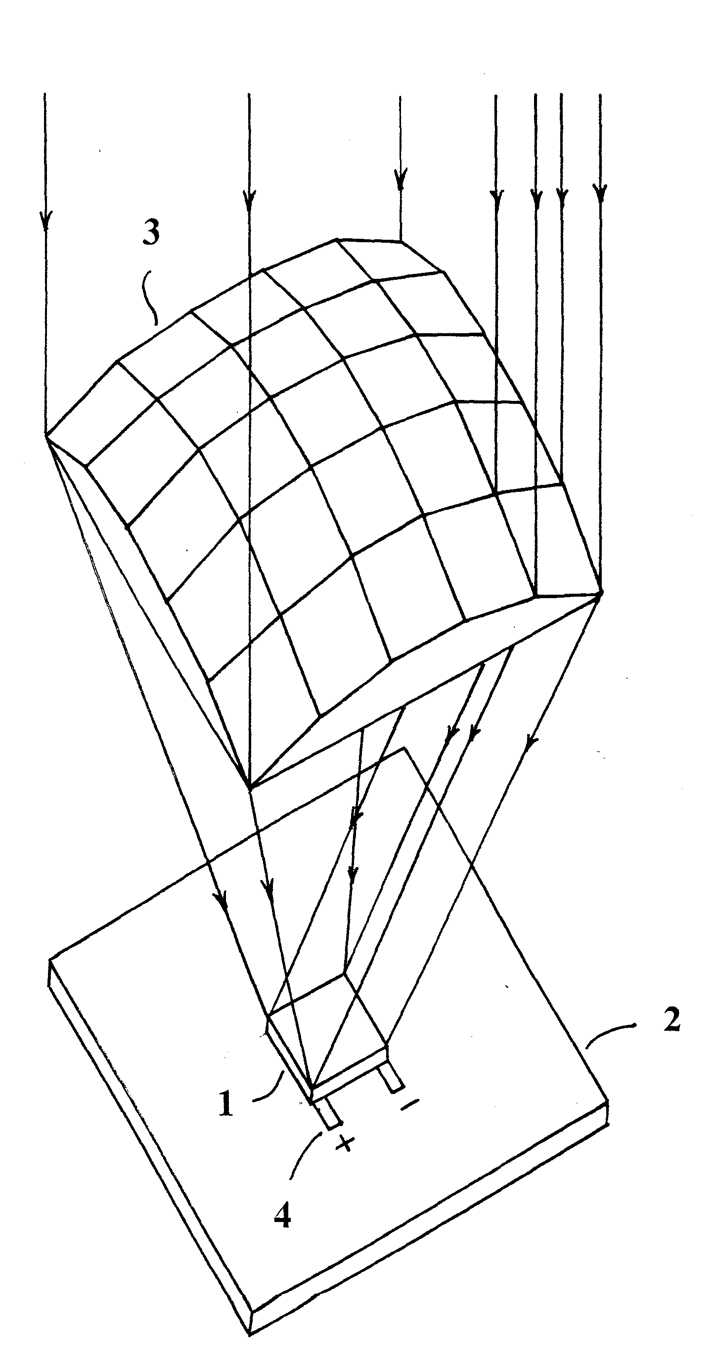 Solar concentrator device for photovoltaic energy generation