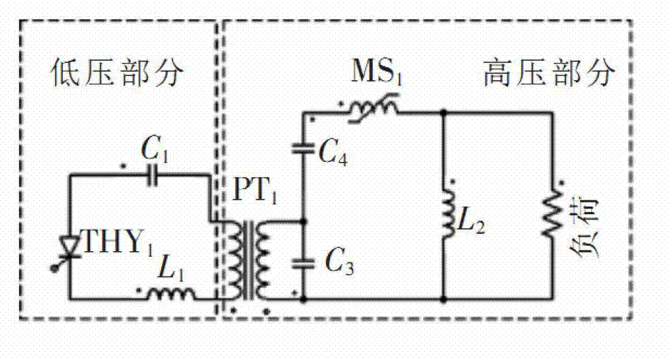 Pulse voltage-multiplying generation device with repetition frequency