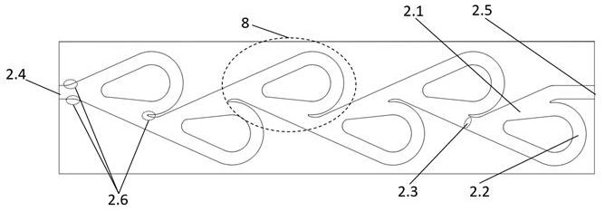 Fish migration channel with energy dissipation structure