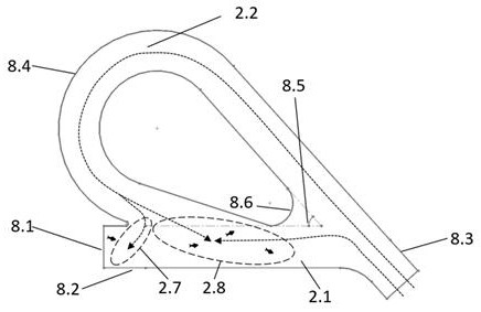 Fish migration channel with energy dissipation structure