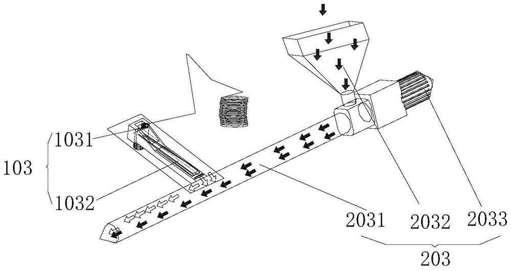 Device for injection molding of long glass fibers