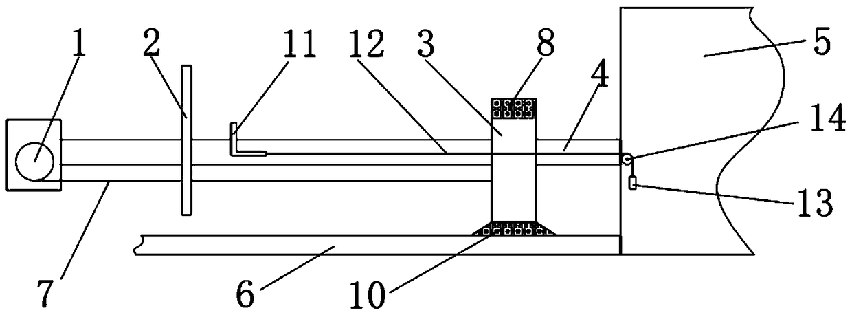 Travel control apparatus of brick laying machine