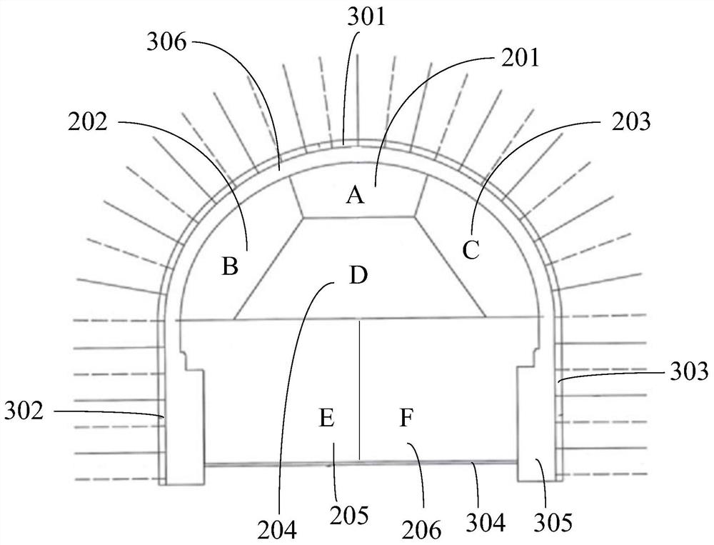 Tunnel widening structure at bridge-tunnel junction