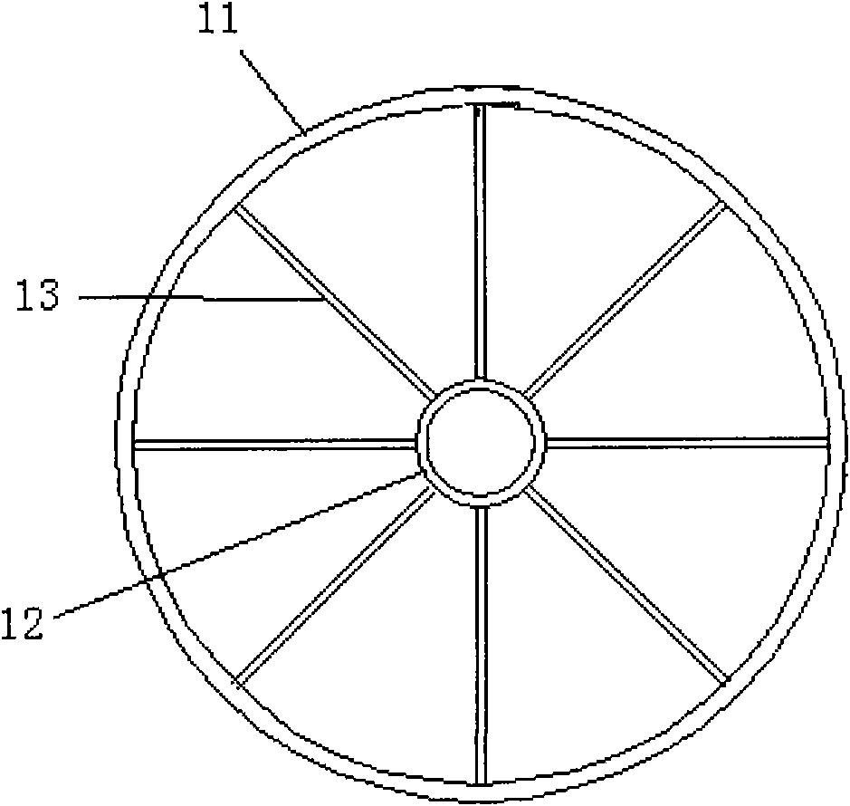 Sea gravity type pile foundation combined fan foundation