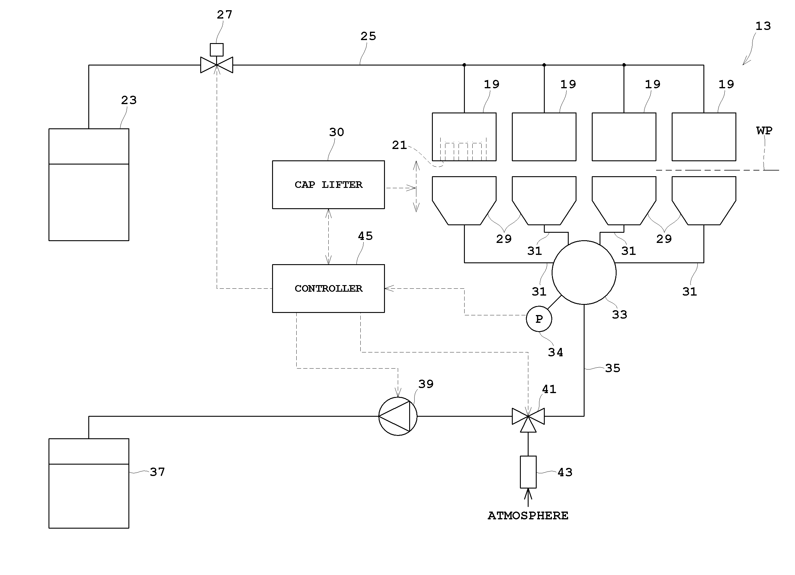 Inkjet printing apparatus and a purging method therefor