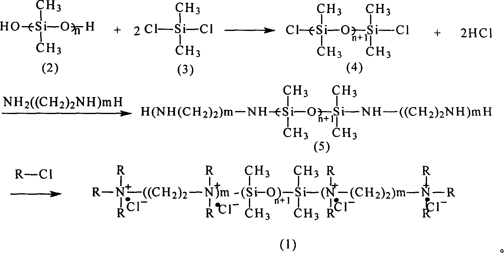 Cation, reactnig silicone coloring fixing agent and preparing method thereof