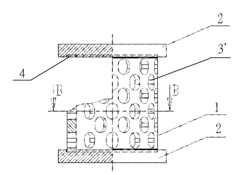 Porous cylindrical energy absorbing devices and anti-whipping limiting part adopting same