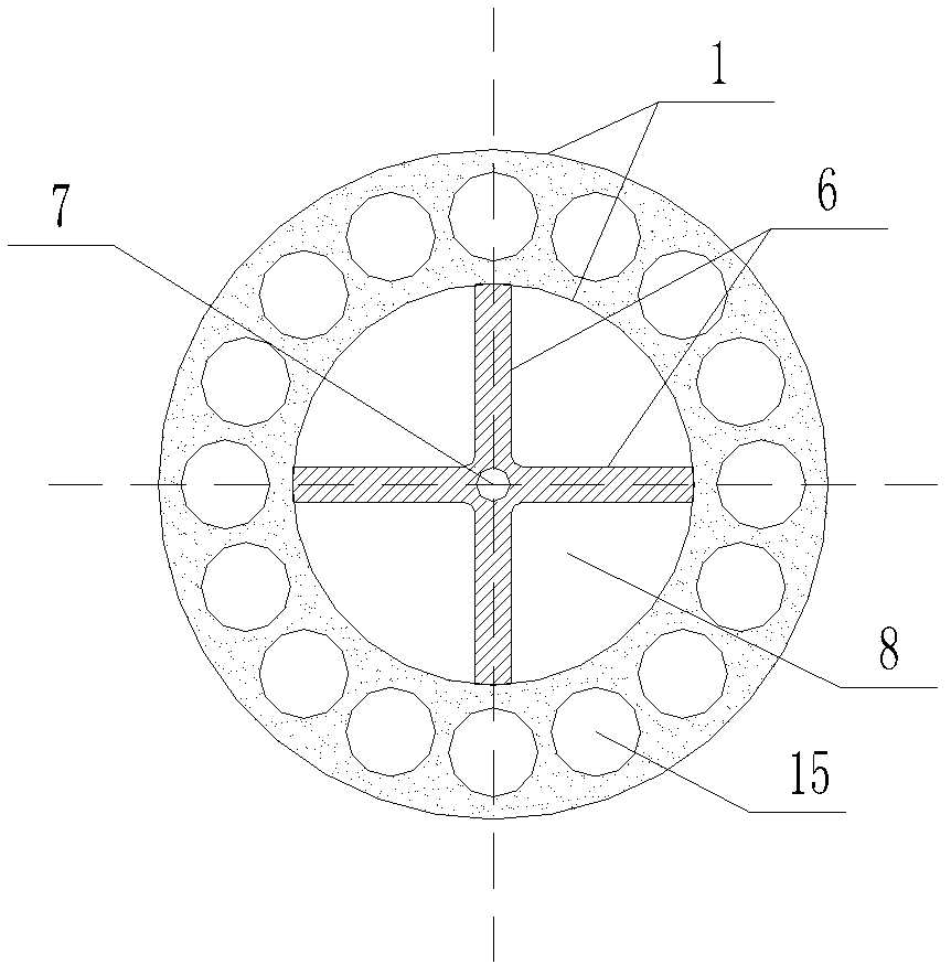 Bridge pile-bucket combined foundation and construction method thereof