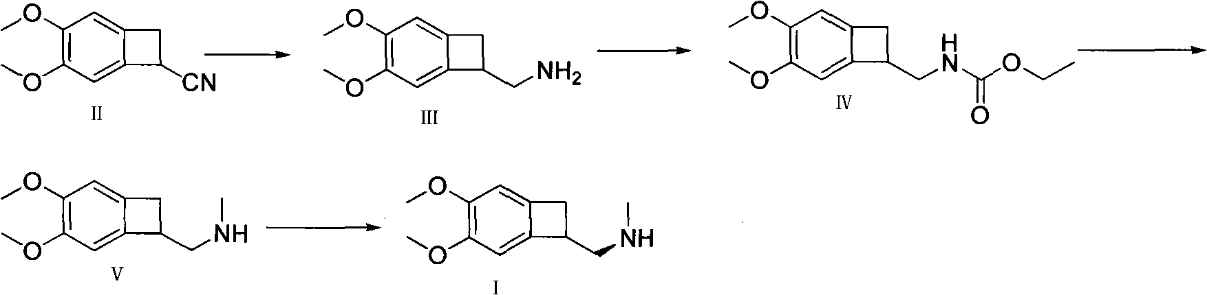 Synthetic method of (1S)-4,5-Dimethoxy-1-(aminomethyl)benzocyclobutane